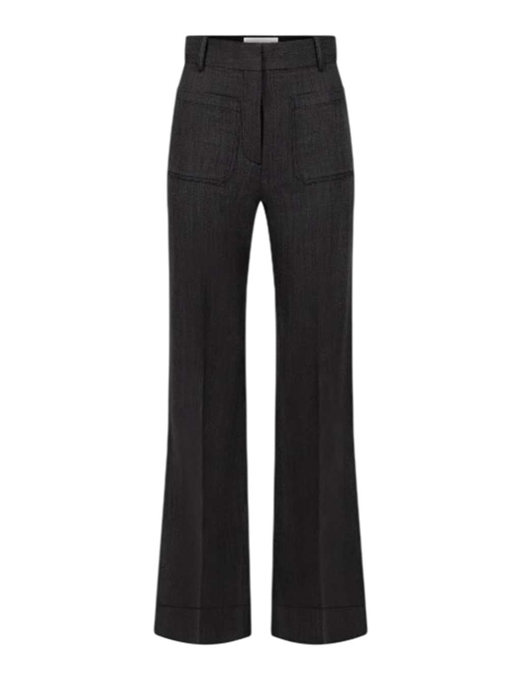 VICTORIA BECKHAM Victoria Beckham Women Alina Trousers In Dark Grey Mélange