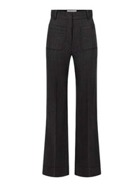 VICTORIA BECKHAM Victoria Beckham Women Alina Trousers In Dark Grey Mélange
