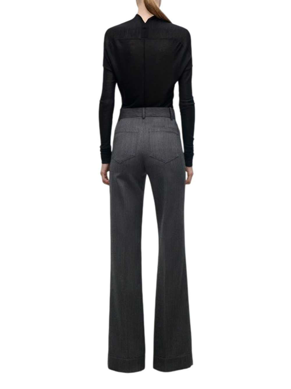 VICTORIA BECKHAM Victoria Beckham Women Alina Trousers In Dark Grey Mélange