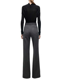 VICTORIA BECKHAM Victoria Beckham Women Alina Trousers In Dark Grey Mélange