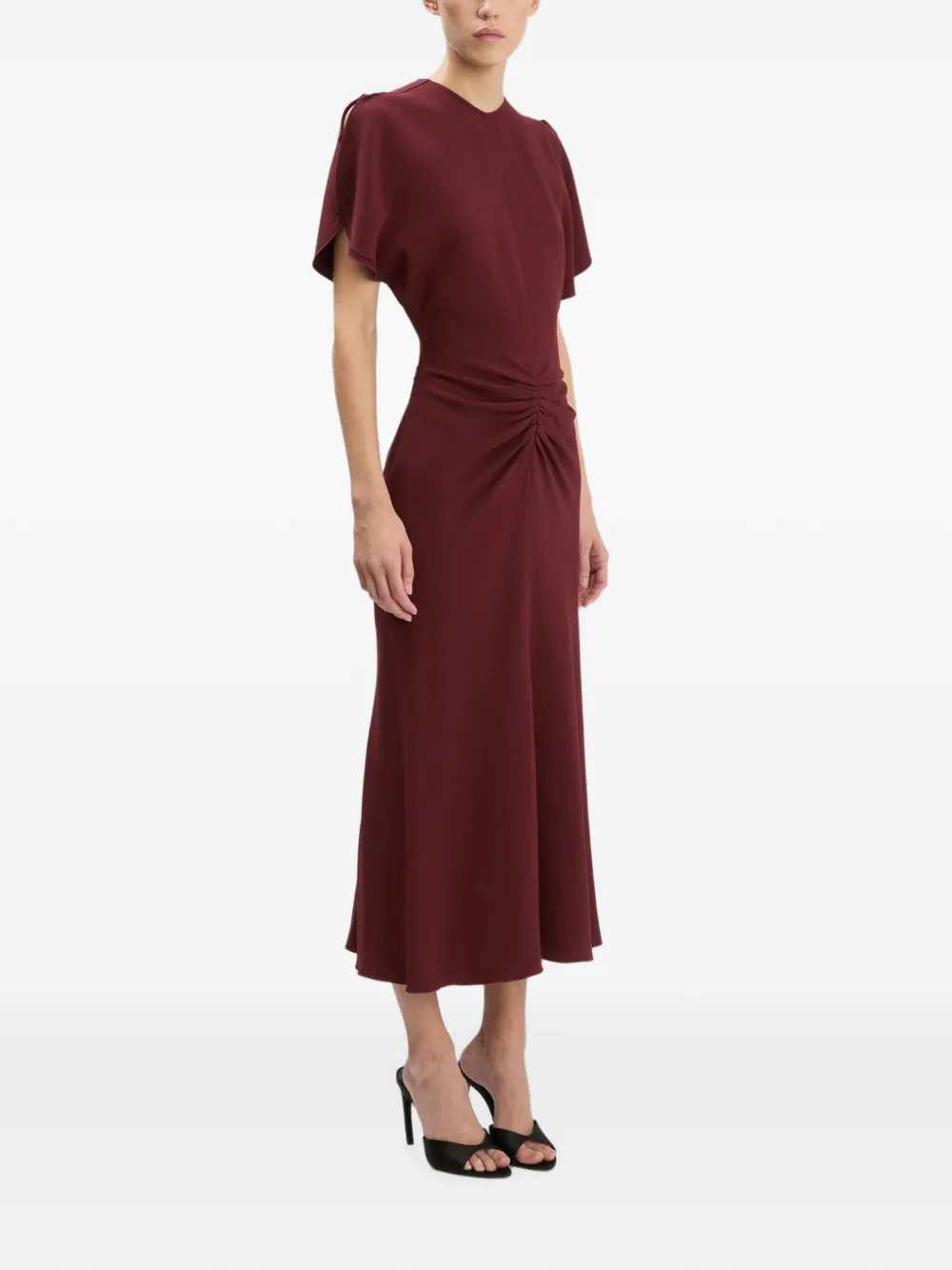 VICTORIA BECKHAM Victoria Beckham Women Bela Ruched Midi Dress