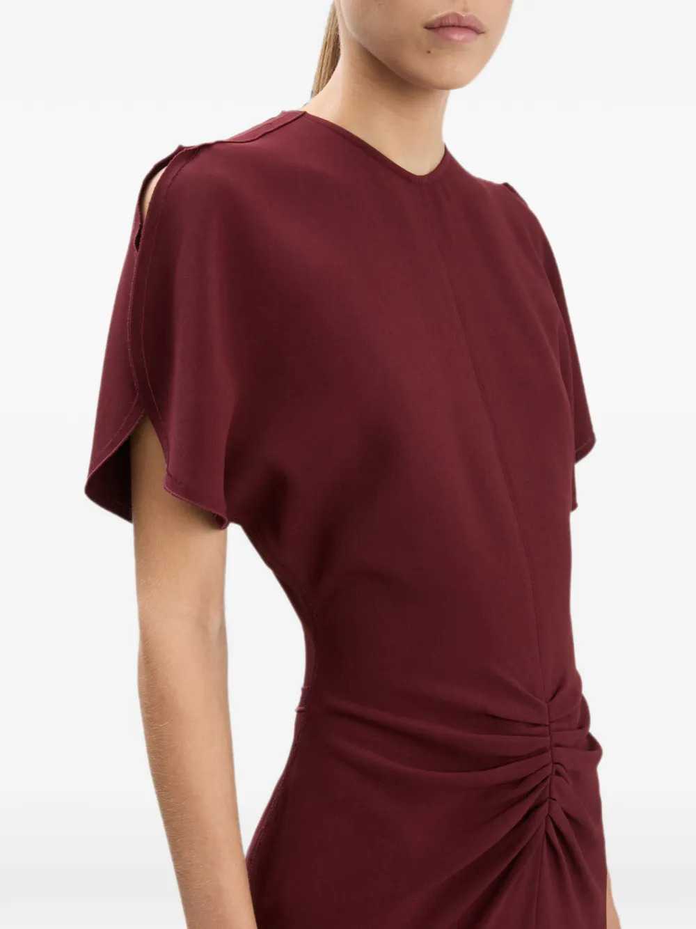 VICTORIA BECKHAM Victoria Beckham Women Bela Ruched Midi Dress