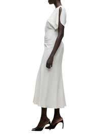VICTORIA BECKHAM Victoria Beckham Women Bela Midi Dress In Bright Ivory