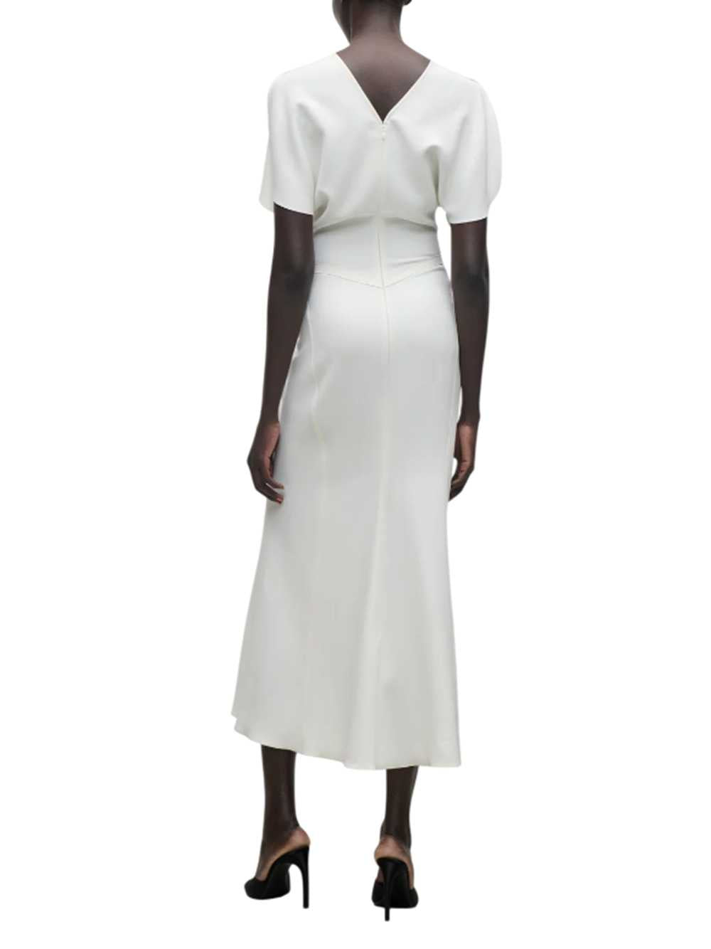 VICTORIA BECKHAM Victoria Beckham Women Bela Midi Dress In Bright Ivory
