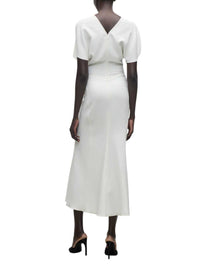 VICTORIA BECKHAM Victoria Beckham Women Bela Midi Dress In Bright Ivory
