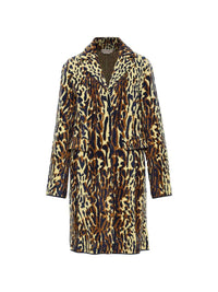 MARNI Marni Women Yellow Animal-Print Wool Chenille Coat