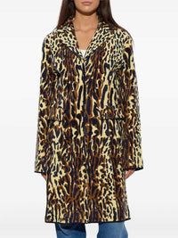 MARNI Marni Women Yellow Animal-Print Wool Chenille Coat