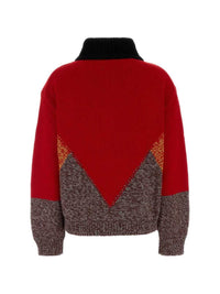 MARNI Marni Women Red Wool And Cashmere Jacket With "M" Detail.