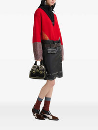 MARNI Marni Women Black Leather Skirt With Micro-Studs