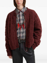 Marni Men Brown Wool And Cashmere Fisherman Cardigan