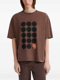 MARNI Marni Men Brown Cotton T-Shirt With Planet Print