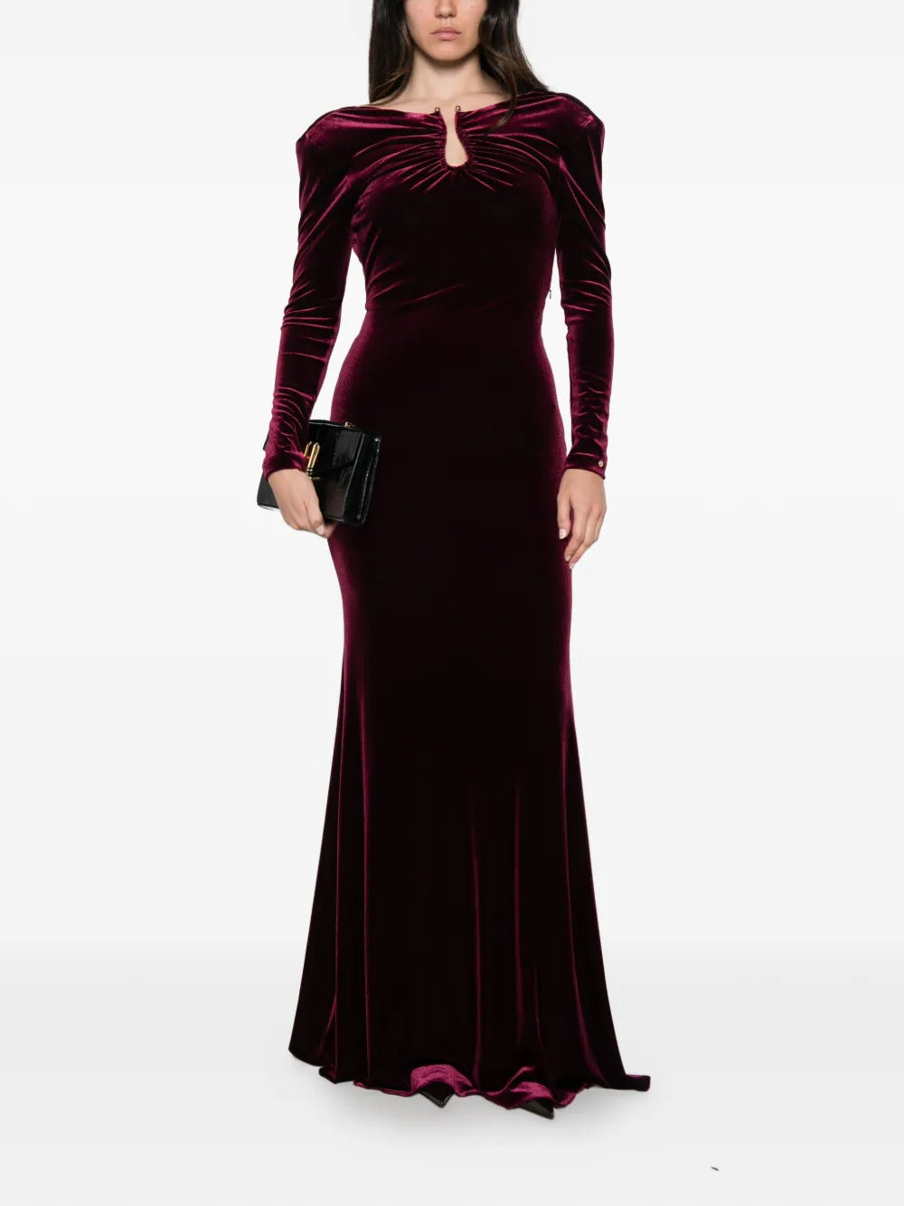 NISSA Nissa Women Open-Back Velvet Dress
