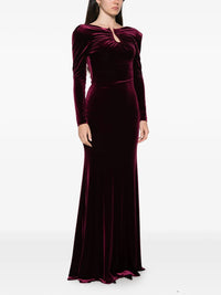 NISSA Nissa Women Open-Back Velvet Dress