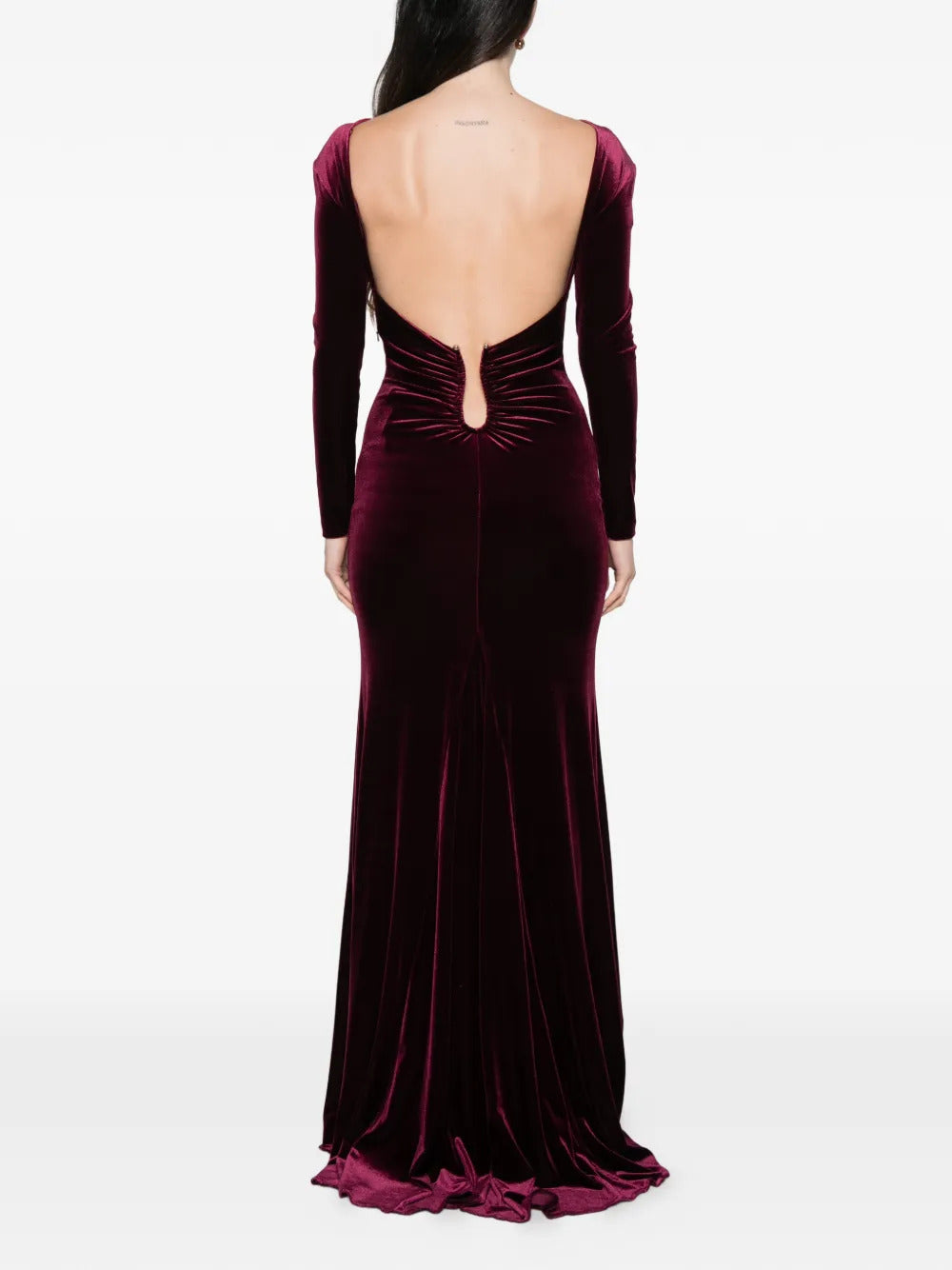NISSA Nissa Women Open-Back Velvet Dress