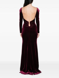 NISSA Nissa Women Open-Back Velvet Dress
