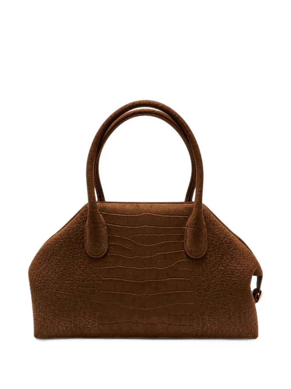 Themoire Women Talia Trunk Medium Tote Bag – Crocodile Effect