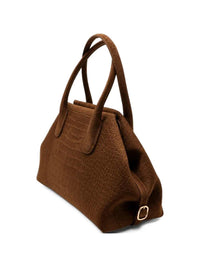 Themoire Women Talia Trunk Medium Tote Bag – Crocodile Effect