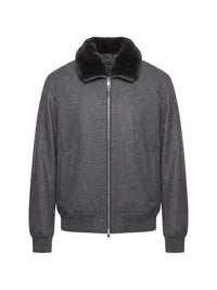 Montecore Men Faux-Fur Collar Bomber Jacket