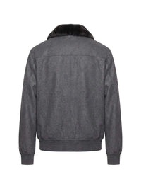 Montecore Men Faux-Fur Collar Bomber Jacket