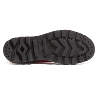 Love Moschino Red Lug Sole Embroidered Sneakers