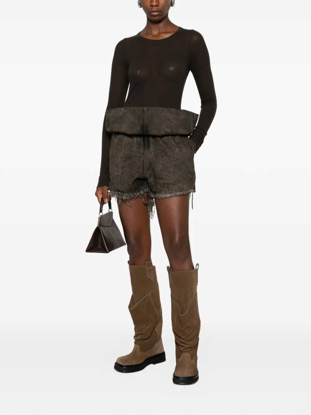 Rick Owens Women Ribbed Trousers