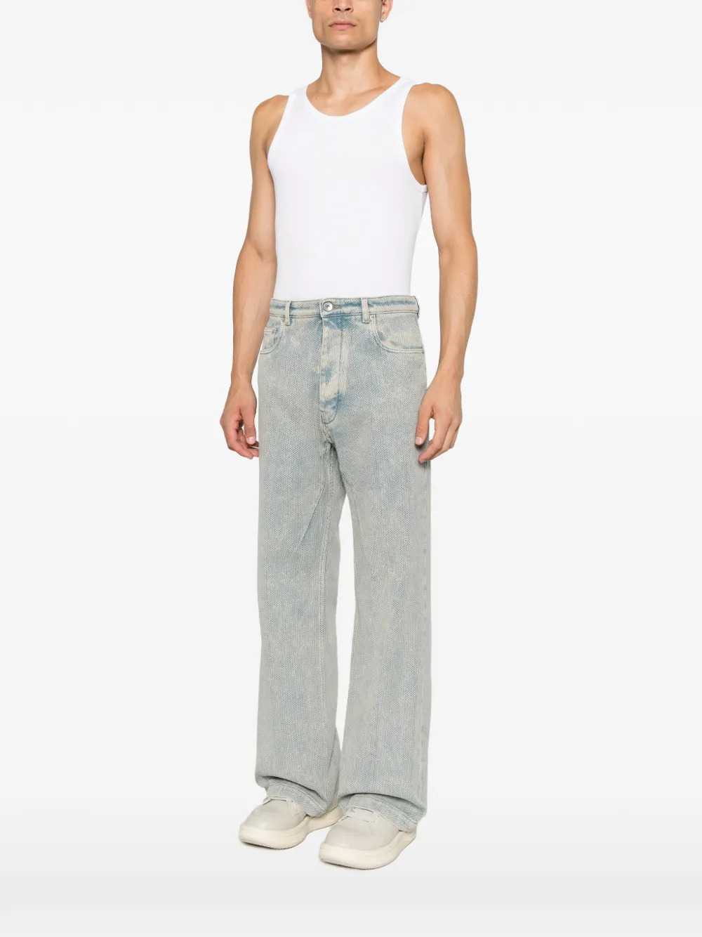 RICK OWENS Rick Owens Men Honeycomb-Textured Jeans