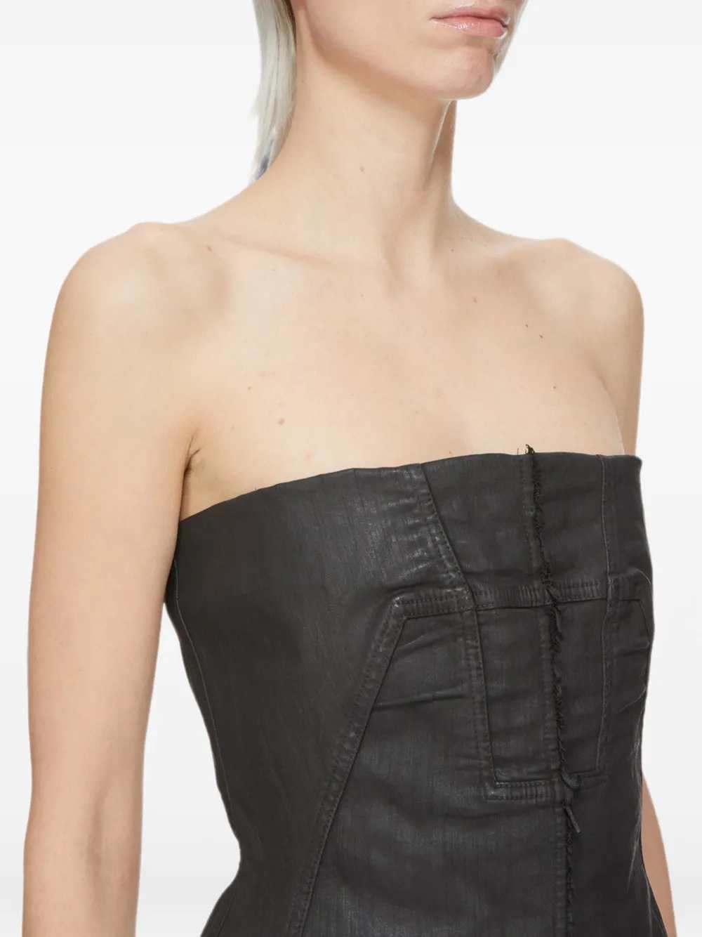 RICK OWENS DRKSHDW Rick Owens Drkshdw Women Waxed-Finish Bustier Top