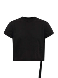 Rick Owens Drkshdw Women T-Shirt With Ribbed Trims And A Hanging Strap