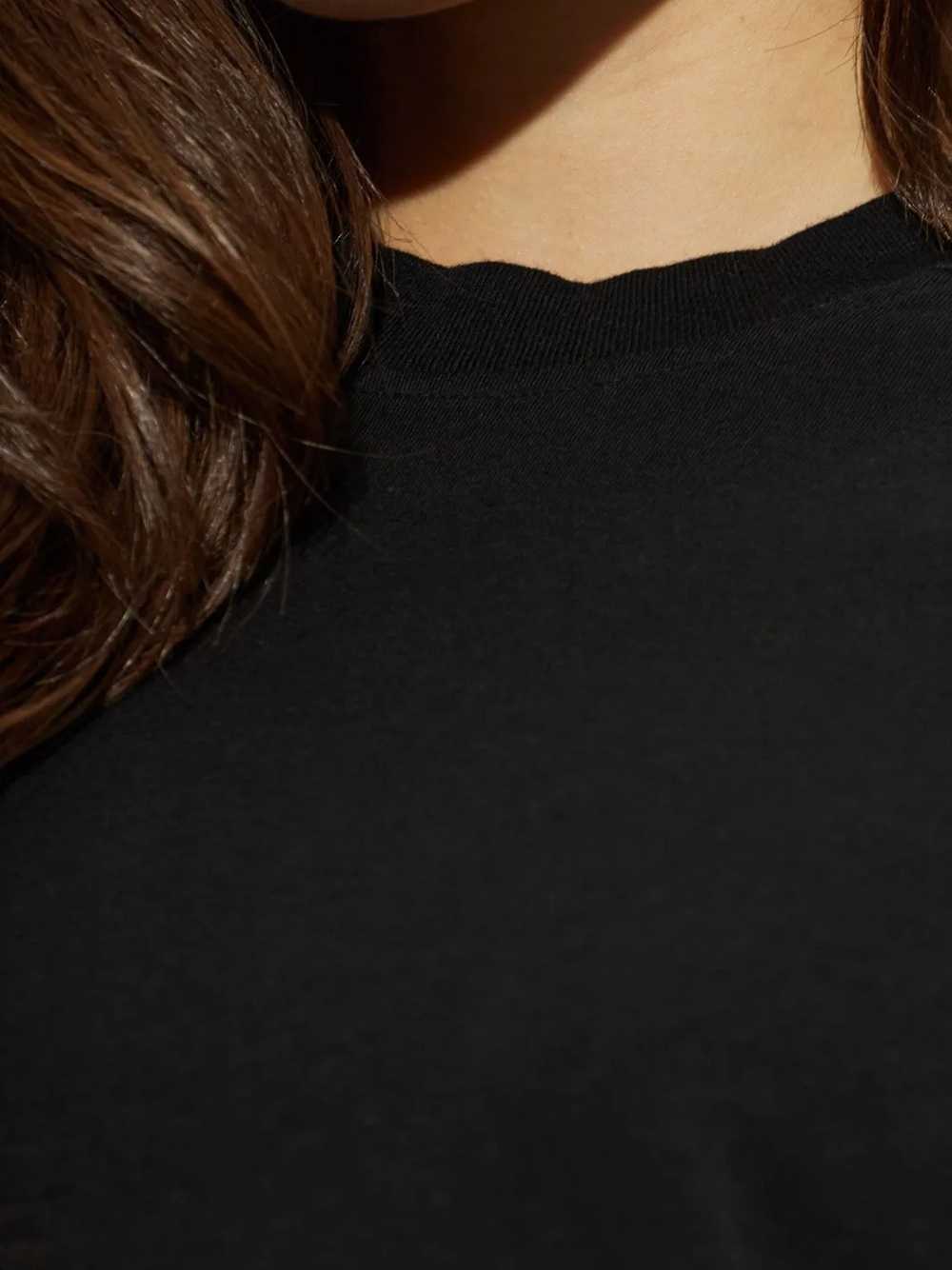 Rick Owens Drkshdw Women T-Shirt With Ribbed Trims And A Hanging Strap
