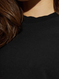 Rick Owens Drkshdw Women T-Shirt With Ribbed Trims And A Hanging Strap
