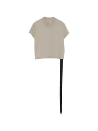 Rick Owens Drkshdw Women Ribbed-Trim T-Shirt With Hanging Strap