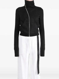 RICK OWENS DRKSHDW Rick Owens Drkshdw Women Mountain Sweat Asymmetric Zip Sweatshirt