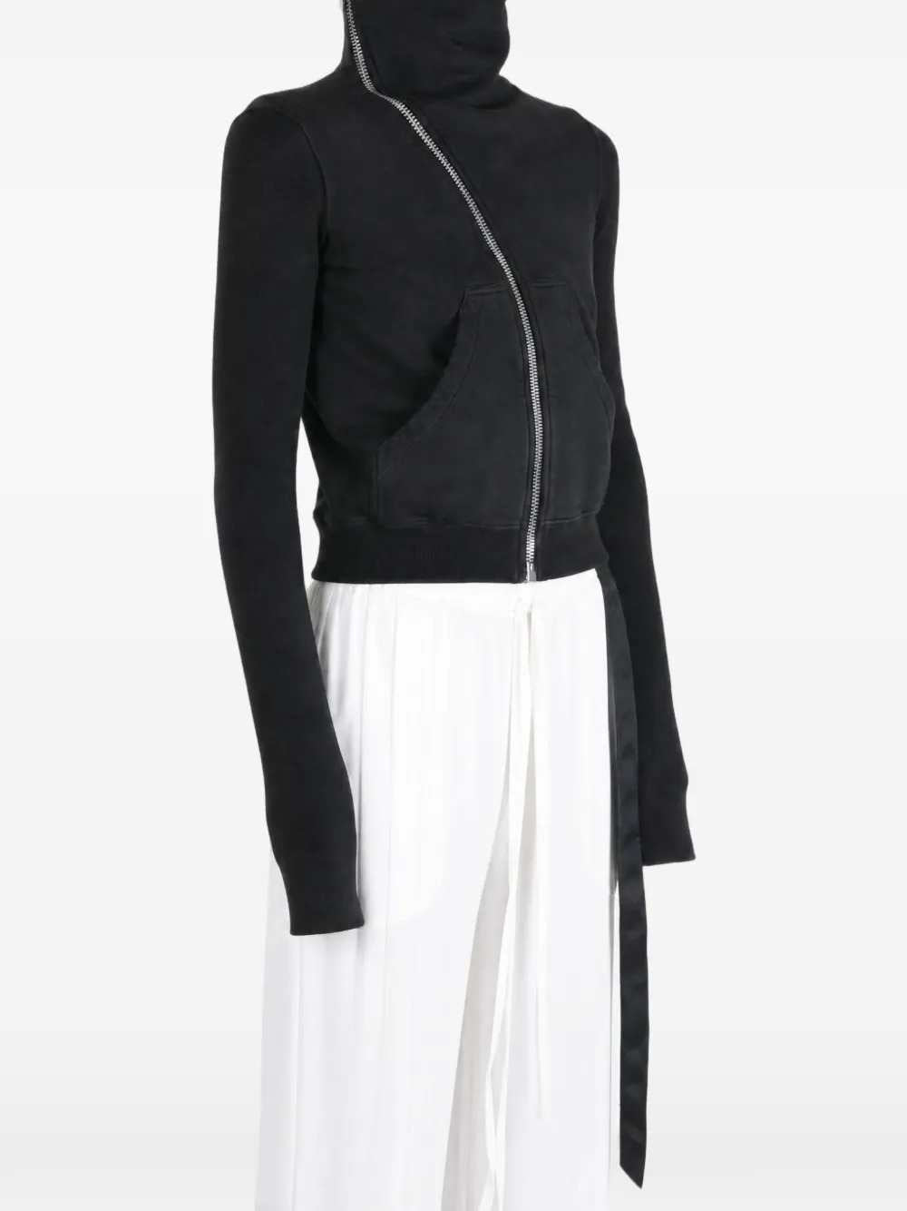 RICK OWENS DRKSHDW Rick Owens Drkshdw Women Mountain Sweat Asymmetric Zip Sweatshirt