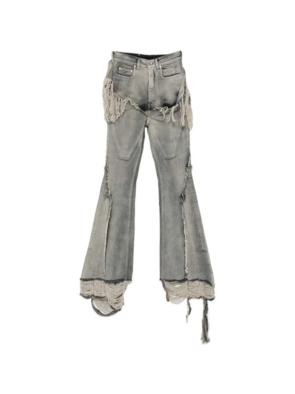 RICK OWENS DRKSHDW Rick Owens Drkshdw Women Fringed Flared Jeans
