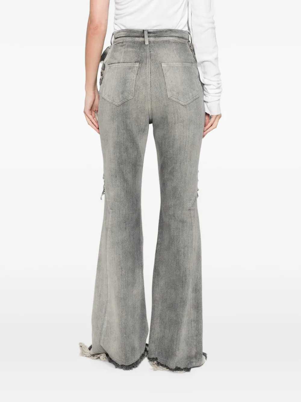 RICK OWENS DRKSHDW Rick Owens Drkshdw Women Fringed Flared Jeans