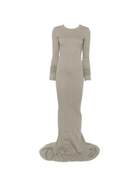 RICK OWENS DRKSHDW Rick Owens Drkshdw Women Long-Sleeved Maxi Dress With Exposed Stitching