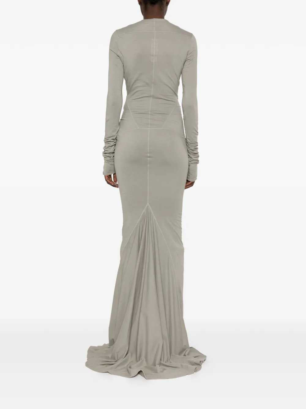 RICK OWENS DRKSHDW Rick Owens Drkshdw Women Long-Sleeved Maxi Dress With Exposed Stitching