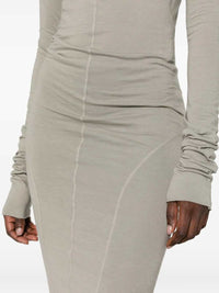 RICK OWENS DRKSHDW Rick Owens Drkshdw Women Long-Sleeved Maxi Dress With Exposed Stitching