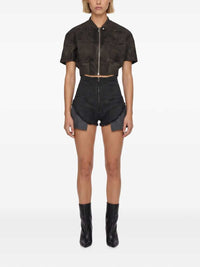 RICK OWENS DRKSHDW Rick Owens Drkshdw Women Tatlin Short-Sleeved Cropped Jacket