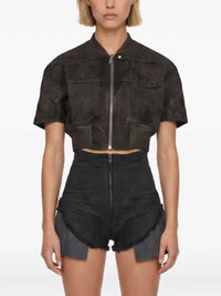 RICK OWENS DRKSHDW Rick Owens Drkshdw Women Tatlin Short-Sleeved Cropped Jacket