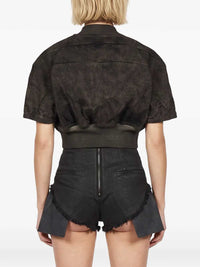 RICK OWENS DRKSHDW Rick Owens Drkshdw Women Tatlin Short-Sleeved Cropped Jacket