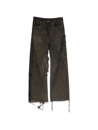 RICK OWENS DRKSHDW Rick Owens Drkshdw Men Distressed Wide-Leg Jeans