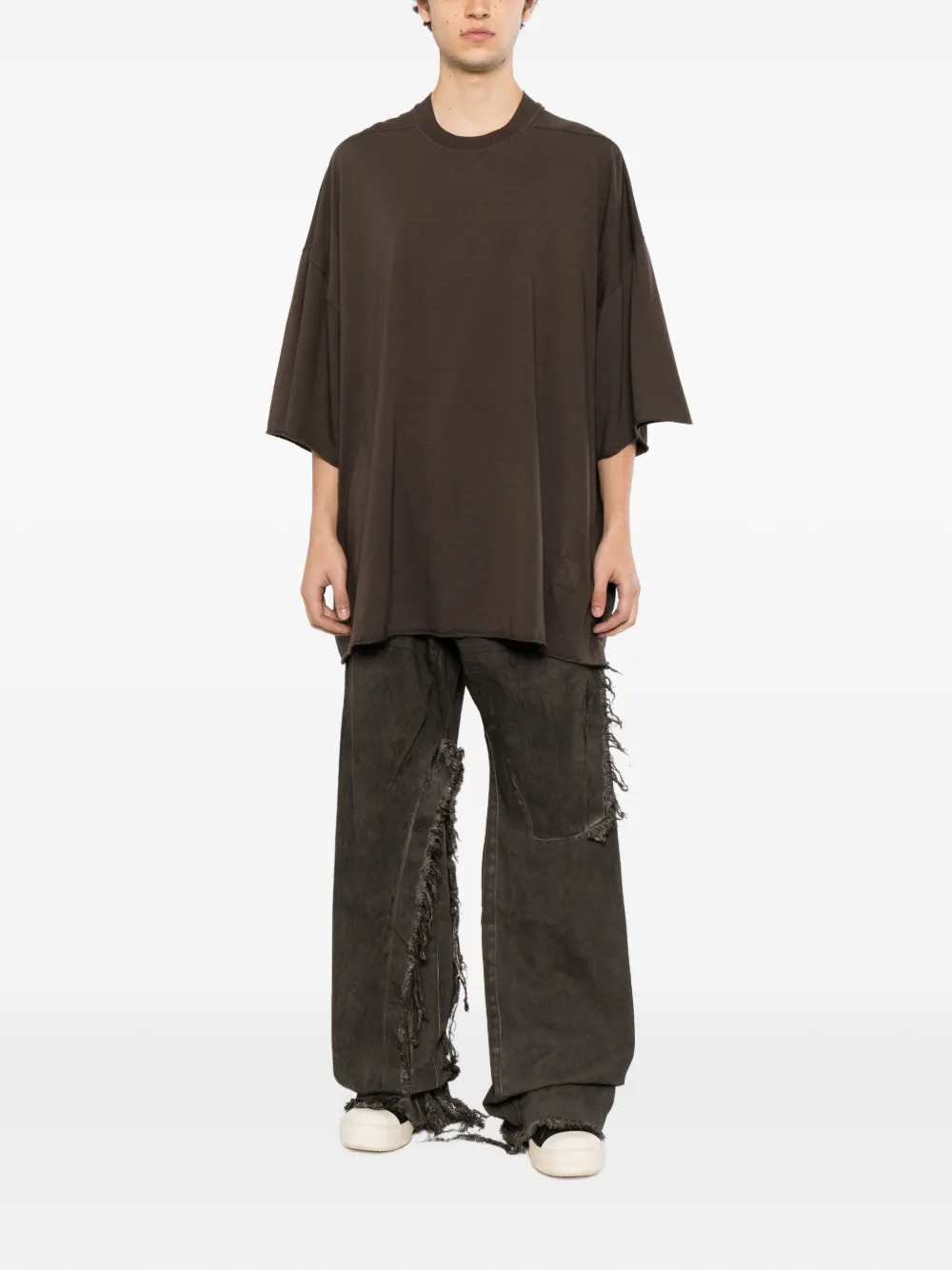 RICK OWENS DRKSHDW Rick Owens Drkshdw Men Distressed Wide-Leg Jeans