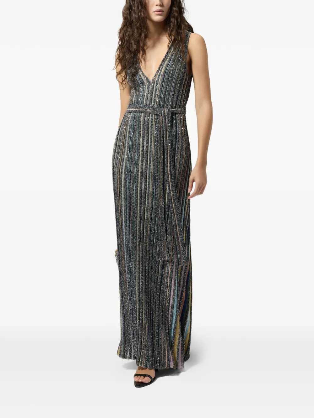 MISSONI Missoni Women Striped Sequin Maxi Dress