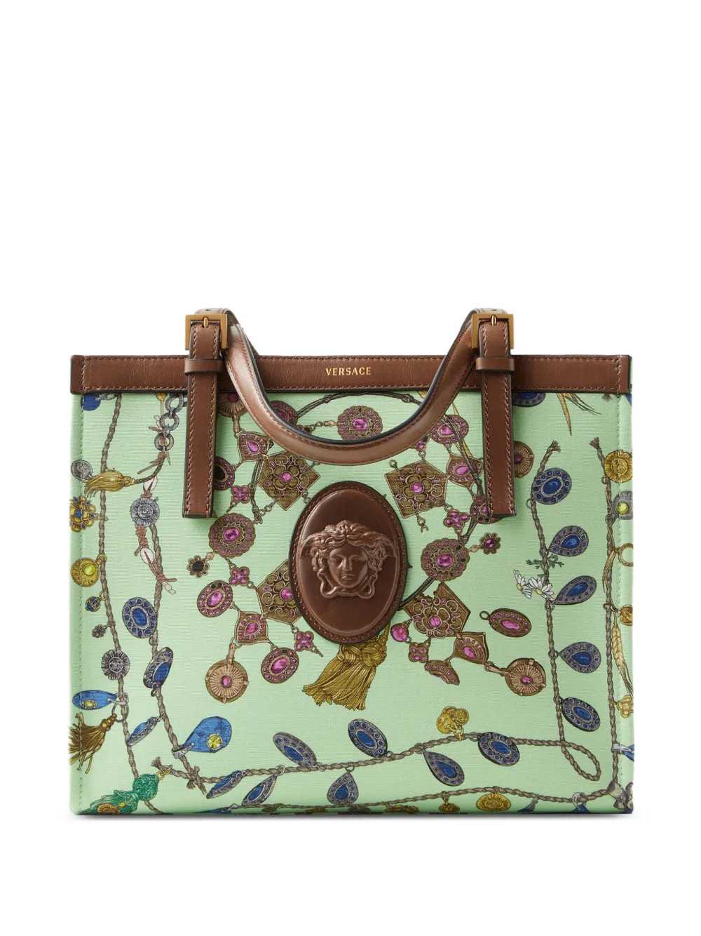 VERSACE Versace Women Riviera Printed Canvas Tote Bag