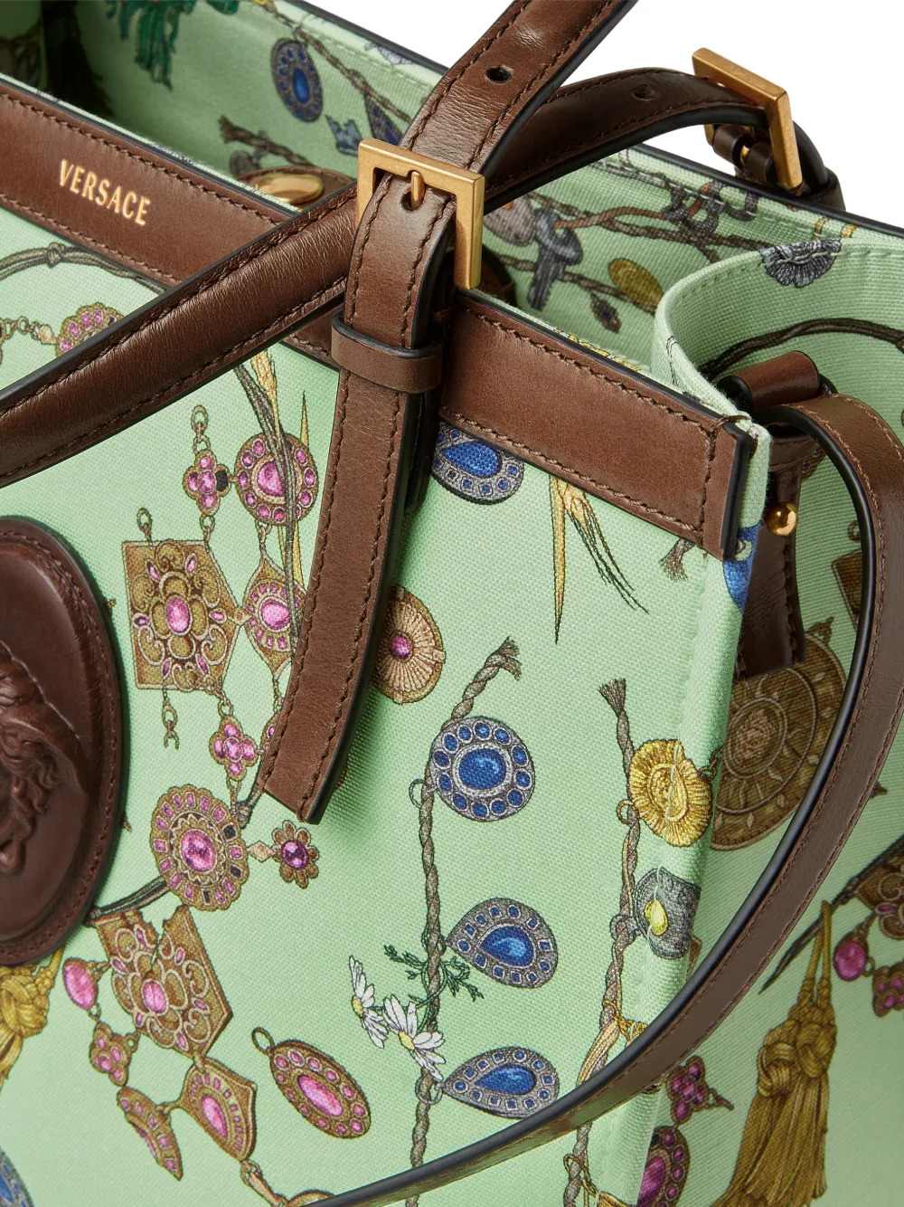 VERSACE Versace Women Riviera Printed Canvas Tote Bag