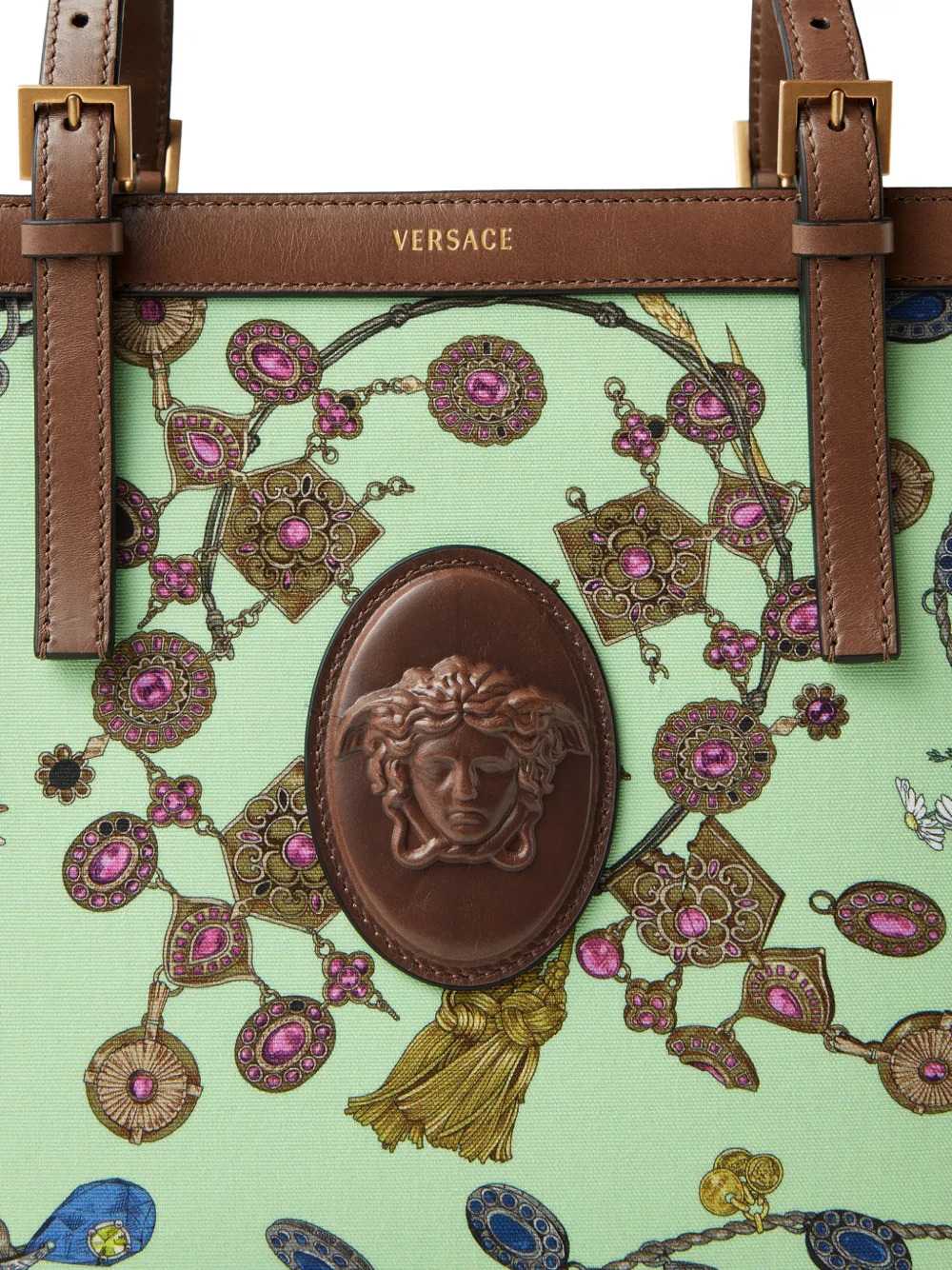 VERSACE Versace Women Riviera Printed Canvas Tote Bag