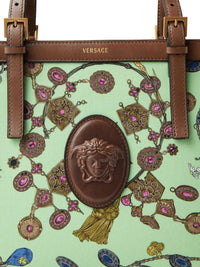 VERSACE Versace Women Riviera Printed Canvas Tote Bag