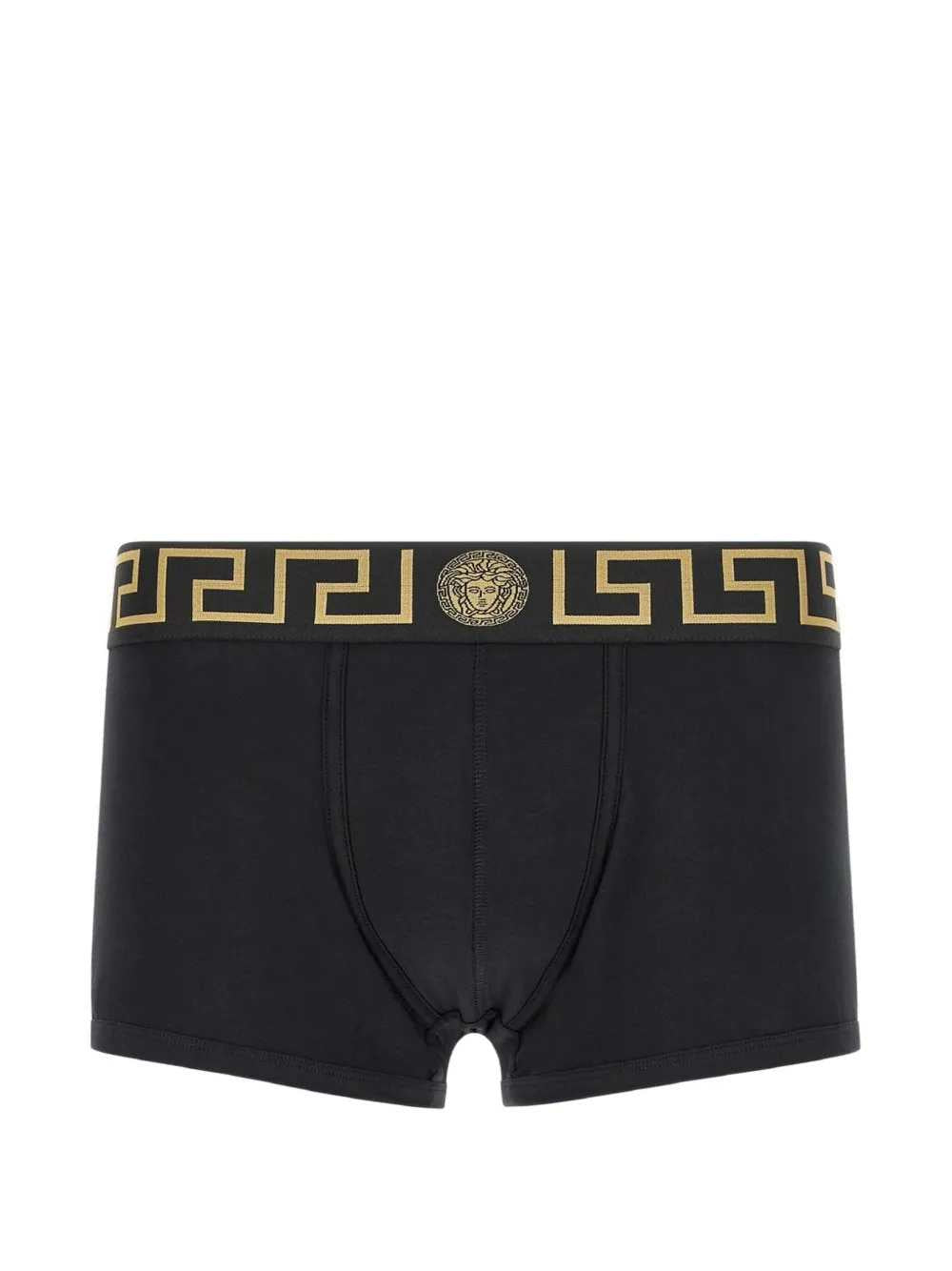 Versace Men Two-Pack Of Bi-Stretch Organic Cotton Boxers With Gold Logo