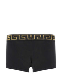 Versace Men Two-Pack Of Bi-Stretch Organic Cotton Boxers With Gold Logo
